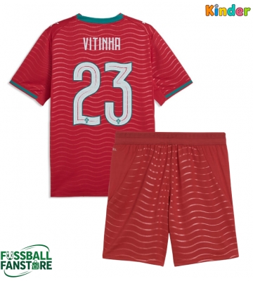 Portugal Vitinha #23 Replik Heimtrikot Kinder WM 2026 Kurzarm (+ Kurze Hosen)